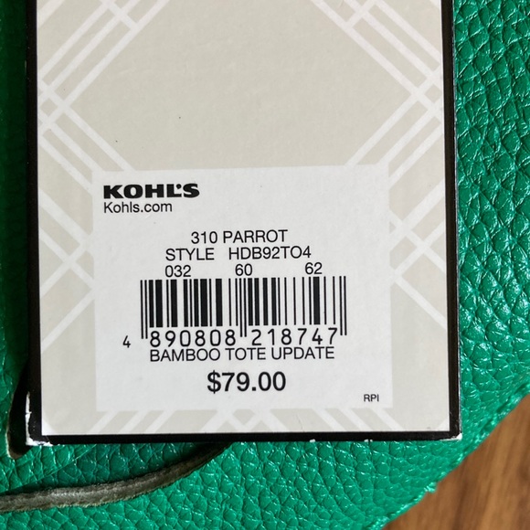 Bamboo Tote Handbag in a Pretty Shade of Green - Picture 9 of 13